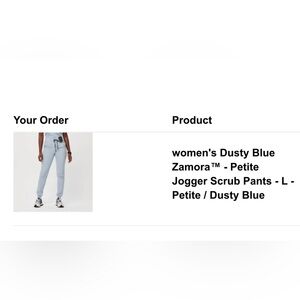 Figs Women’s Dusty Blue Zamora jogger, Large petite